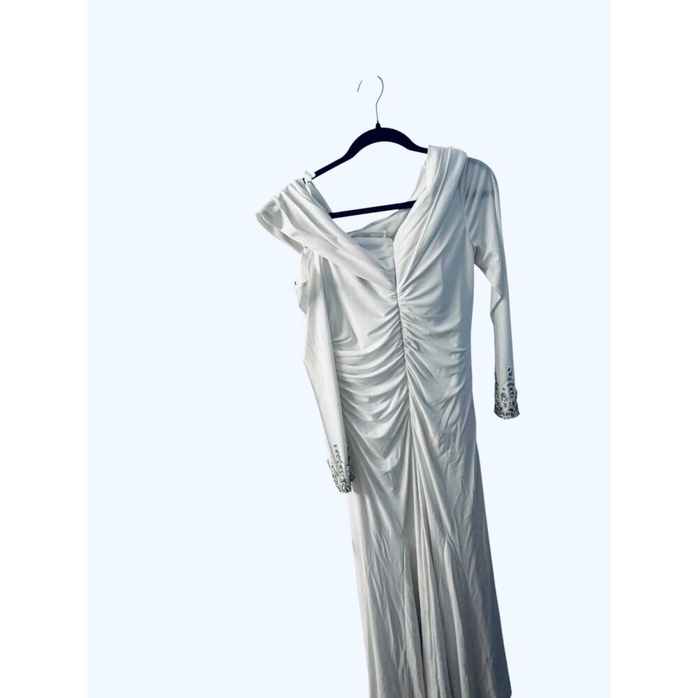 Elegant Mac Duggal Jeweled Cuff Asymmetrical Evening Gown - Picture 12 of 16
